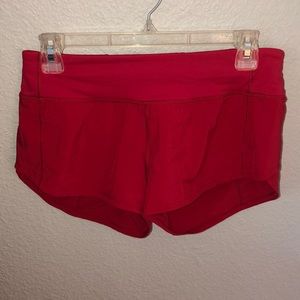 Red Women’s Lululemon Speed Up Shorts